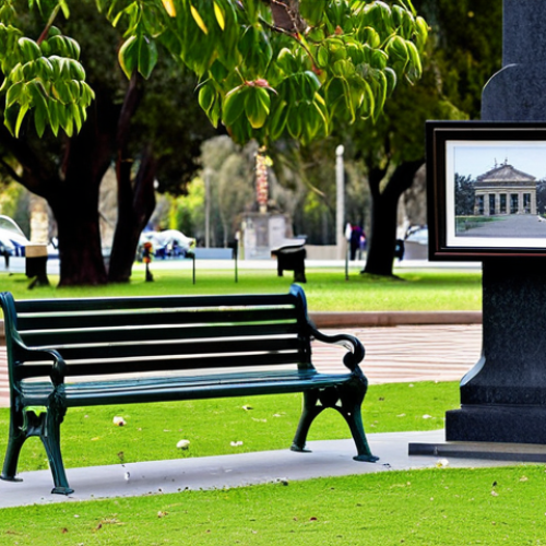 Beaumont Children Memorial**

"A somber memorial scene in a peaceful Adelaide park, commemorating the Beaumont children. Focus on a stone bench with flowers and framed photographs, symbolizing lost innocence and enduring grief. Background includes mature trees and a blurred cityscape. Safe for work, appropriate content, fully clothed families visiting, respectful and professional photography, natural lighting, perfect anatomy, correct proportions, modest attire, family-friendly."

**