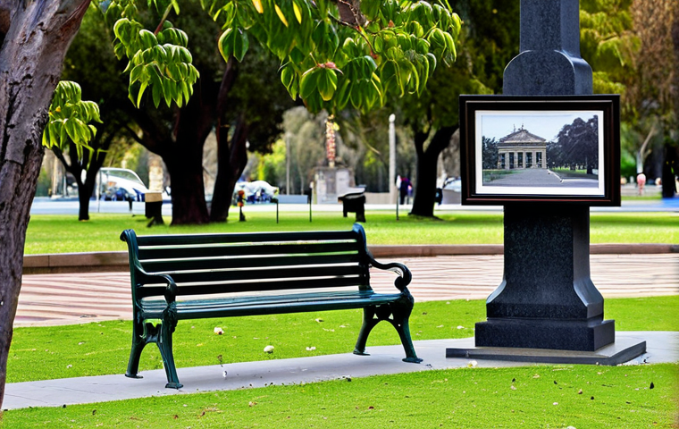 Beaumont Children Memorial**

"A somber memorial scene in a peaceful Adelaide park, commemorating the Beaumont children. Focus on a stone bench with flowers and framed photographs, symbolizing lost innocence and enduring grief. Background includes mature trees and a blurred cityscape. Safe for work, appropriate content, fully clothed families visiting, respectful and professional photography, natural lighting, perfect anatomy, correct proportions, modest attire, family-friendly."

**