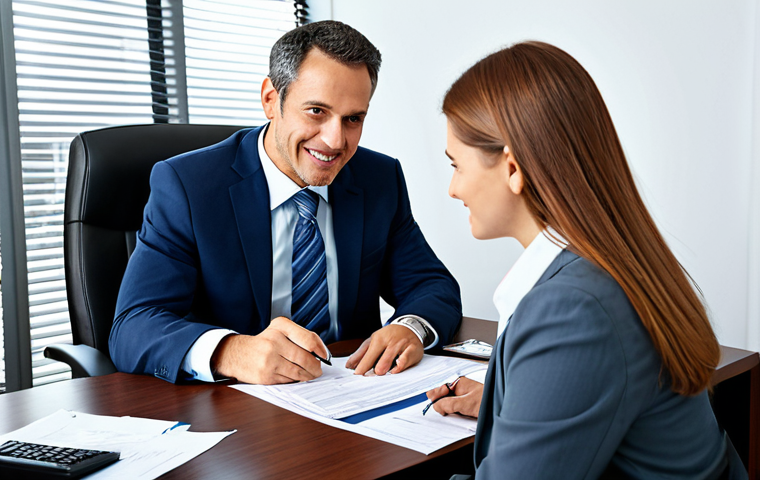 호주에서 세금 신고 및 환급 절차 - Tax Agent Meeting**

"A friendly tax agent in a professional office setting, assisting a fully cloth...