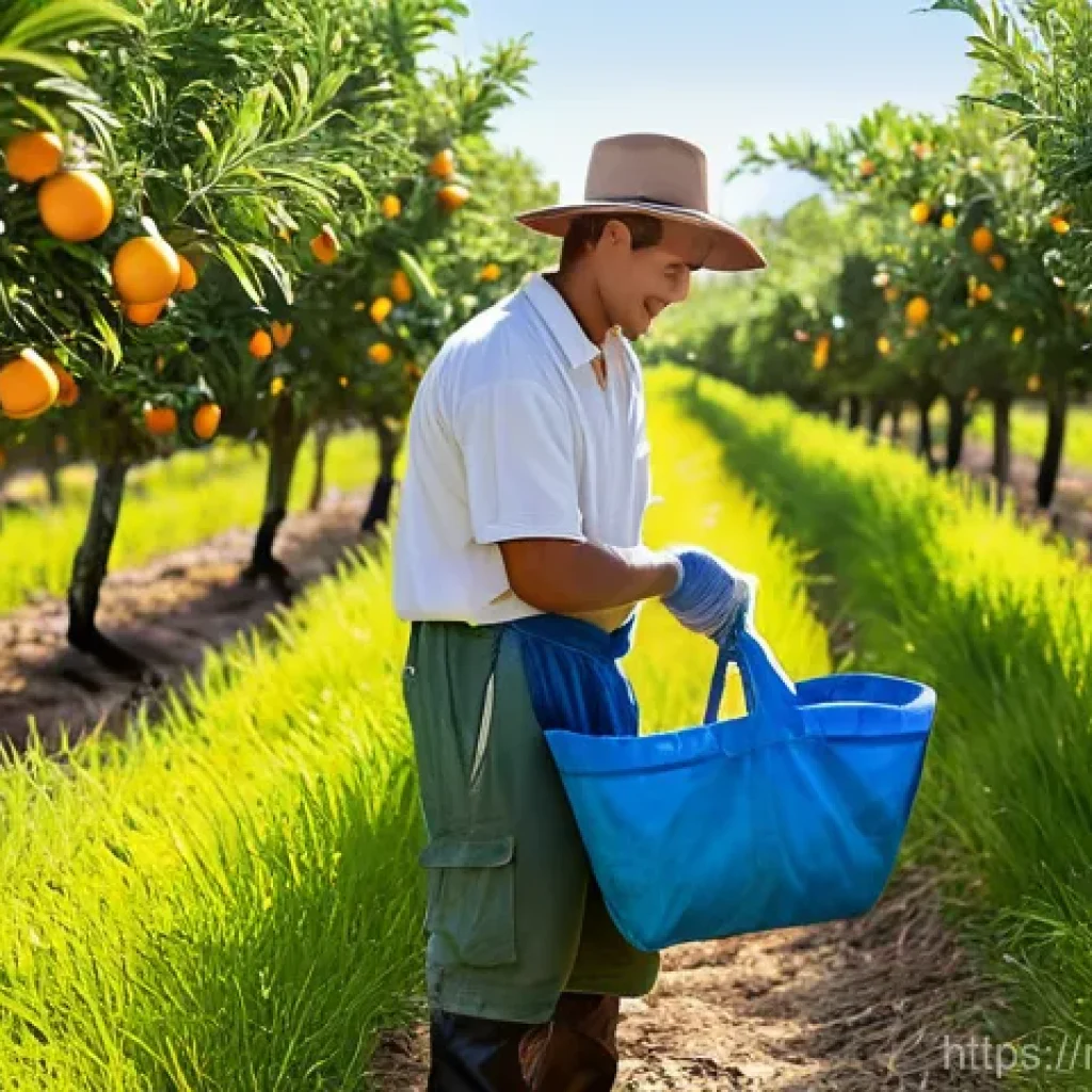 호주 워킹홀리데이 비자 신청 가이드 - **Prompt 1: Farm Work Adventure**
    "A young, cheerful man, approximately 24 years old, is energet...
